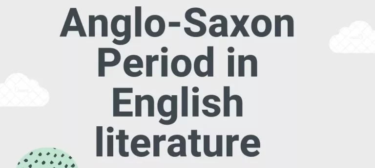 Anglo-Saxon period in English literature