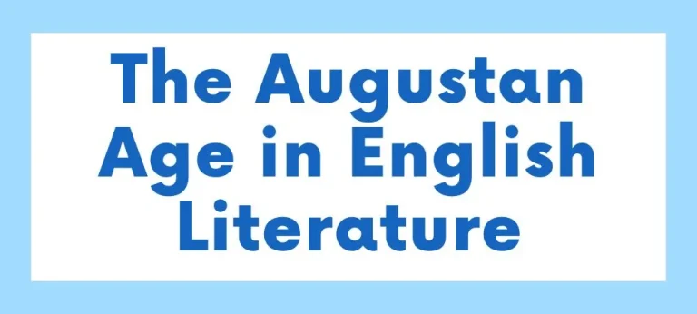 The Augustan Age in English Literature